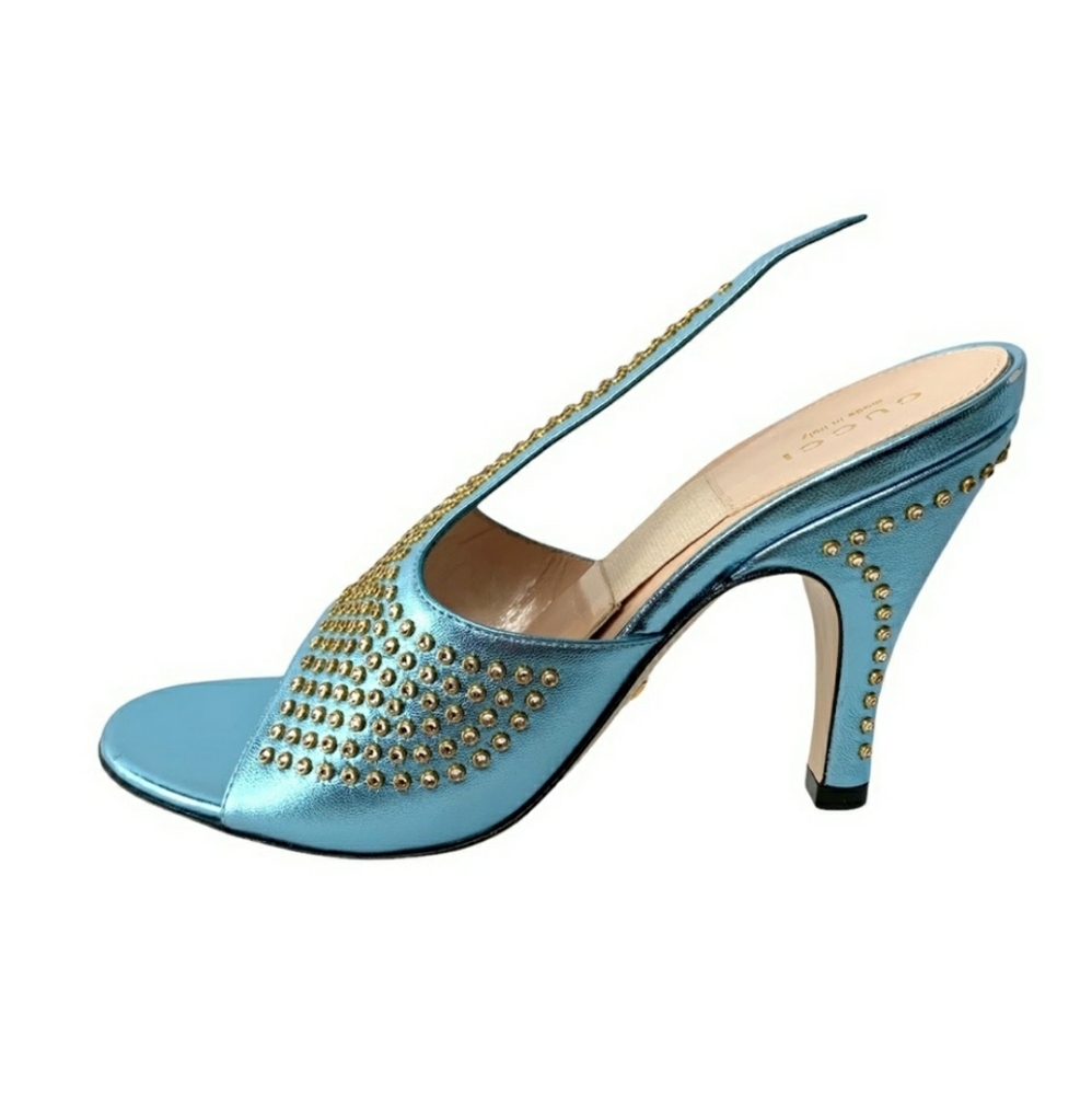 Gucci Exaggerated Point Rhinestone Mules